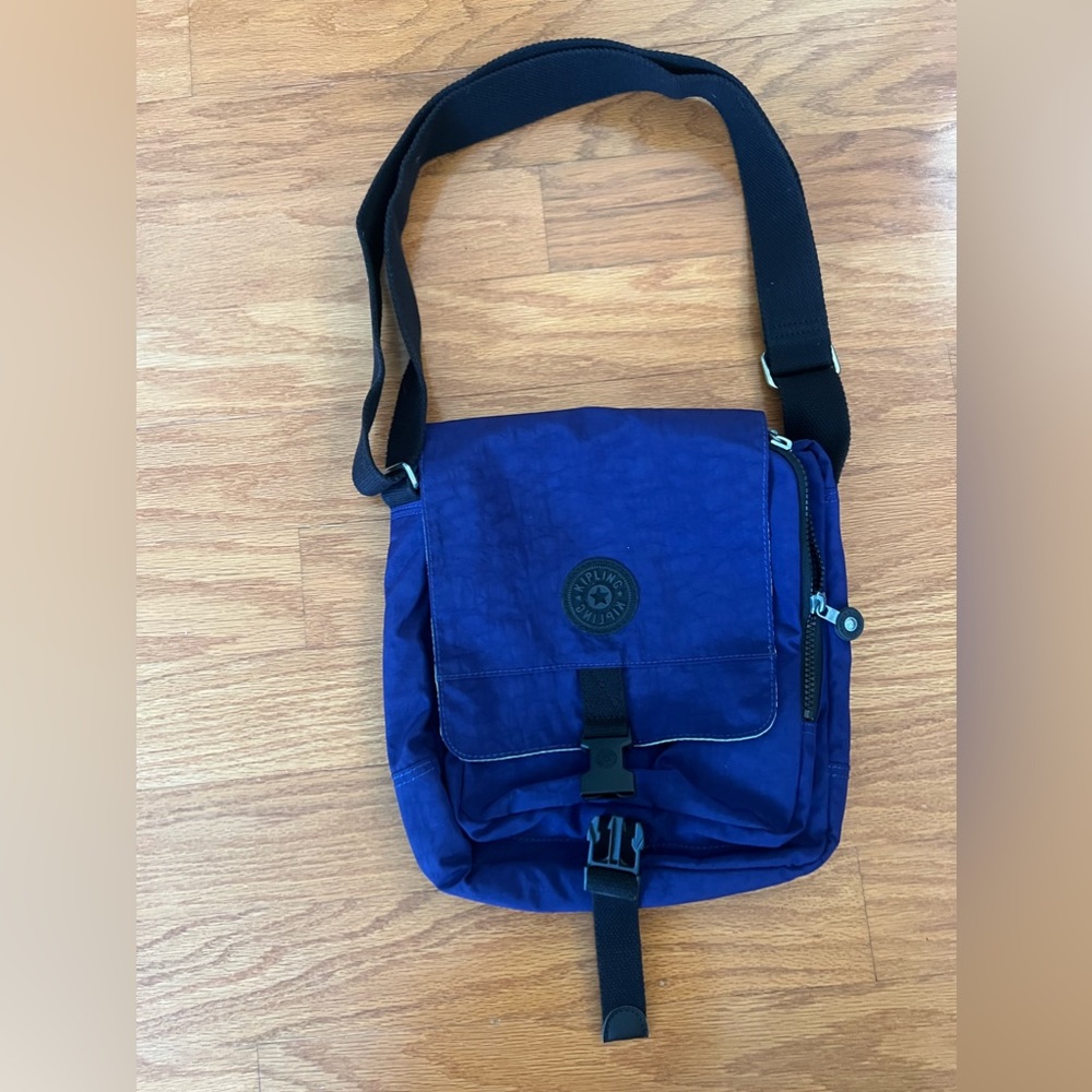 Kipling Royal Blue Crossbody Bag with Black Strap